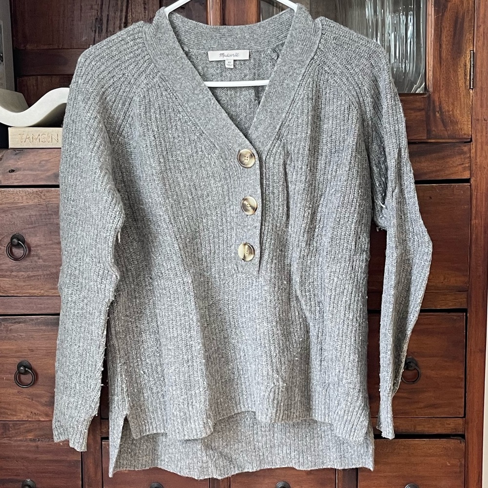 Madewell button sweater
